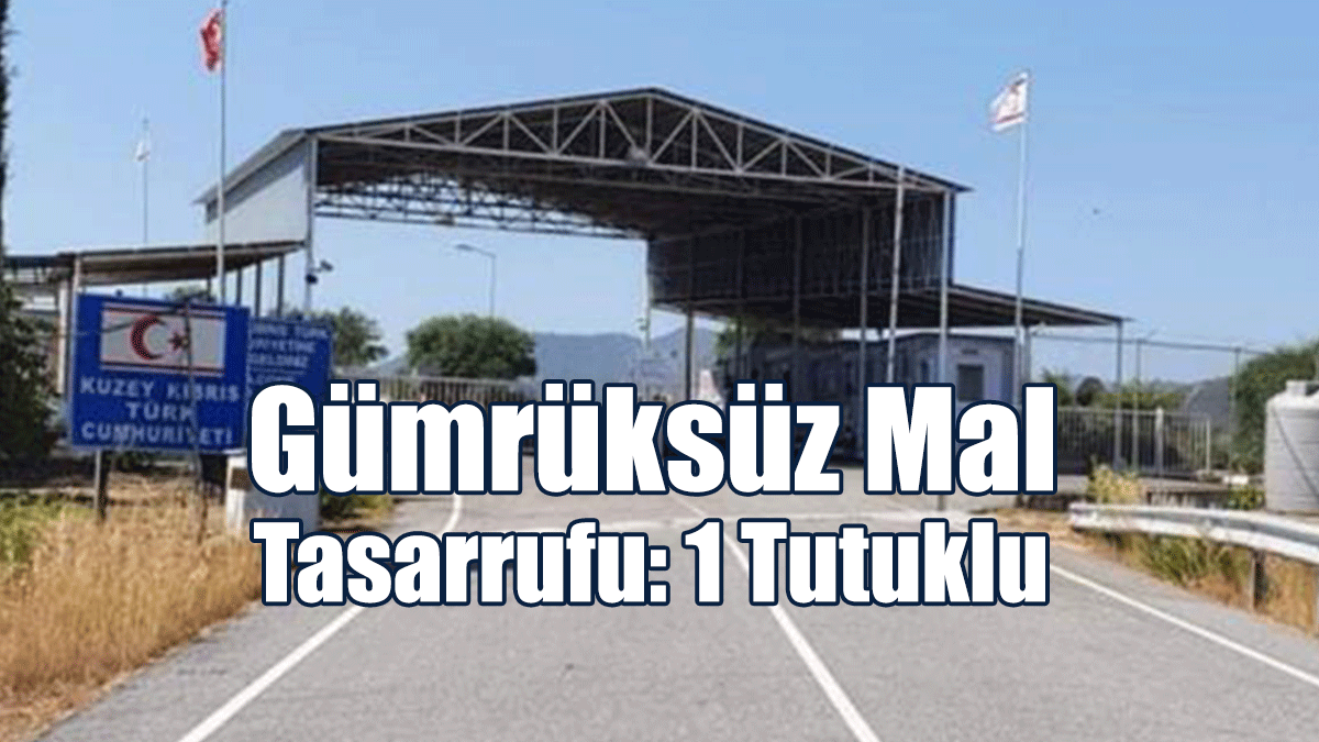 Gümrüksüz Mal Tasarrufu: 1 Tutuklu