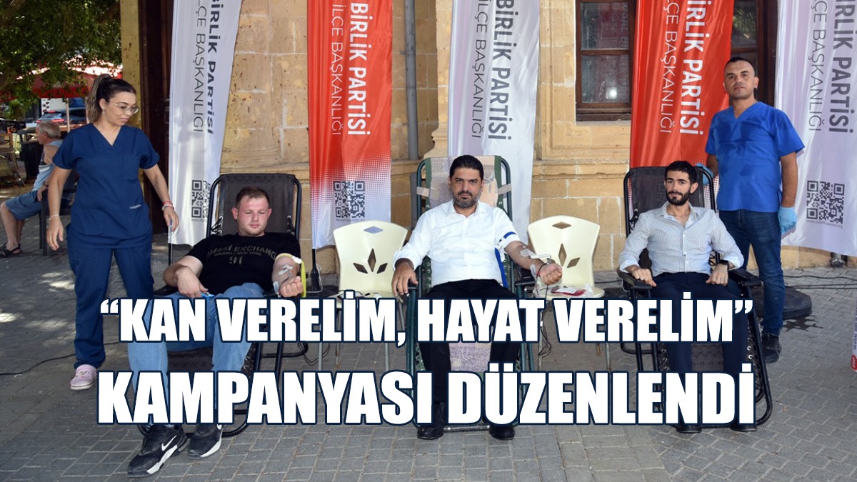 UBP Lefkoşa İlçesi Gençlik Kolları Kan Bağış Kampanyası Düzenledi