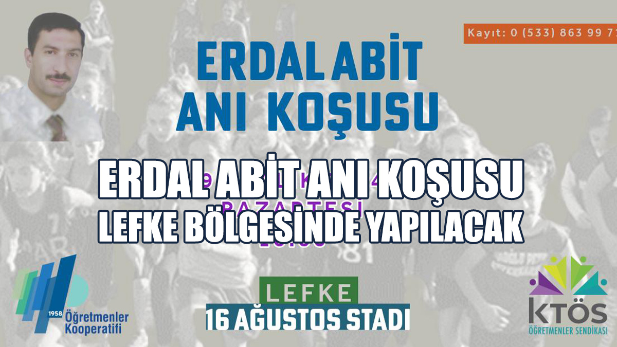 Erdal Abit Anı Koşusu, 9 Aralık'ta Yapılacak