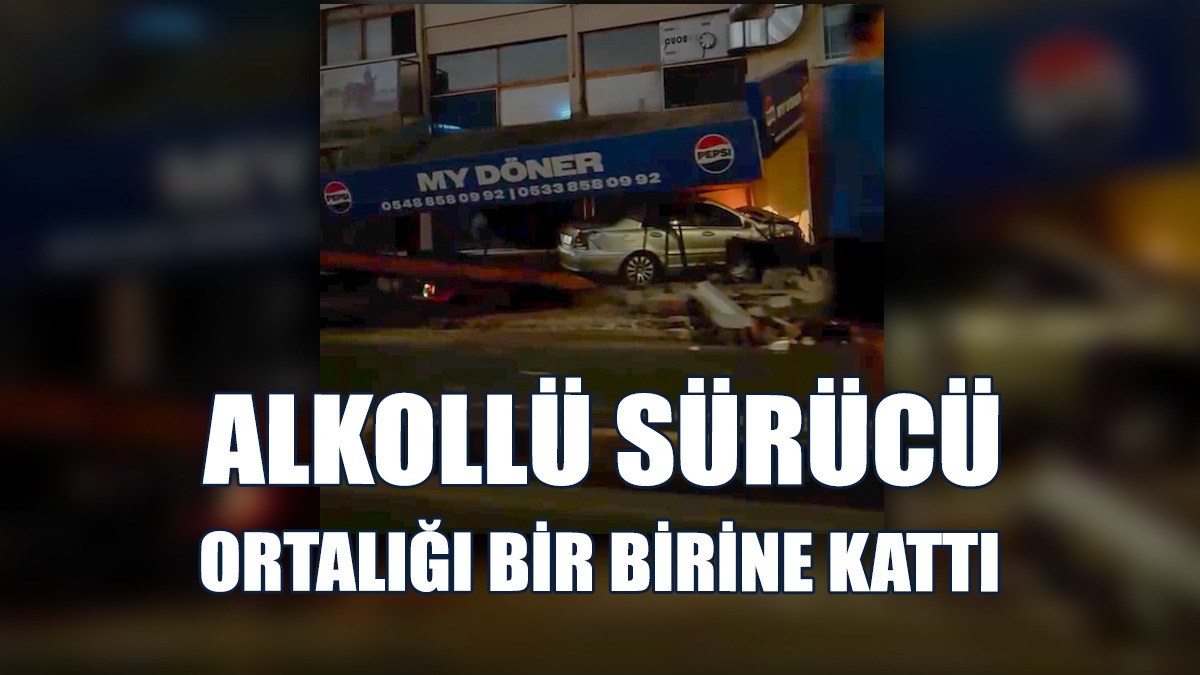 Kırmızı Işıkta Geçti, Araca Ve Duvara Çarptı