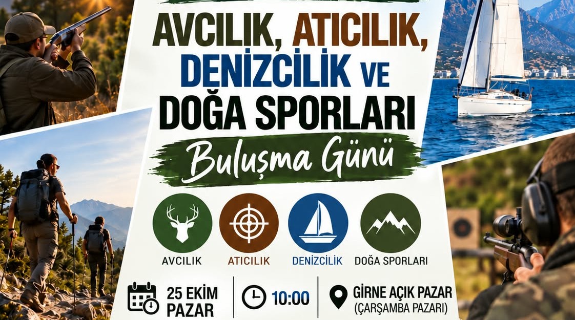 Girne'de avcılık, atıcılık, denizcilik ve doğa sporları buluşması düzenlenecek