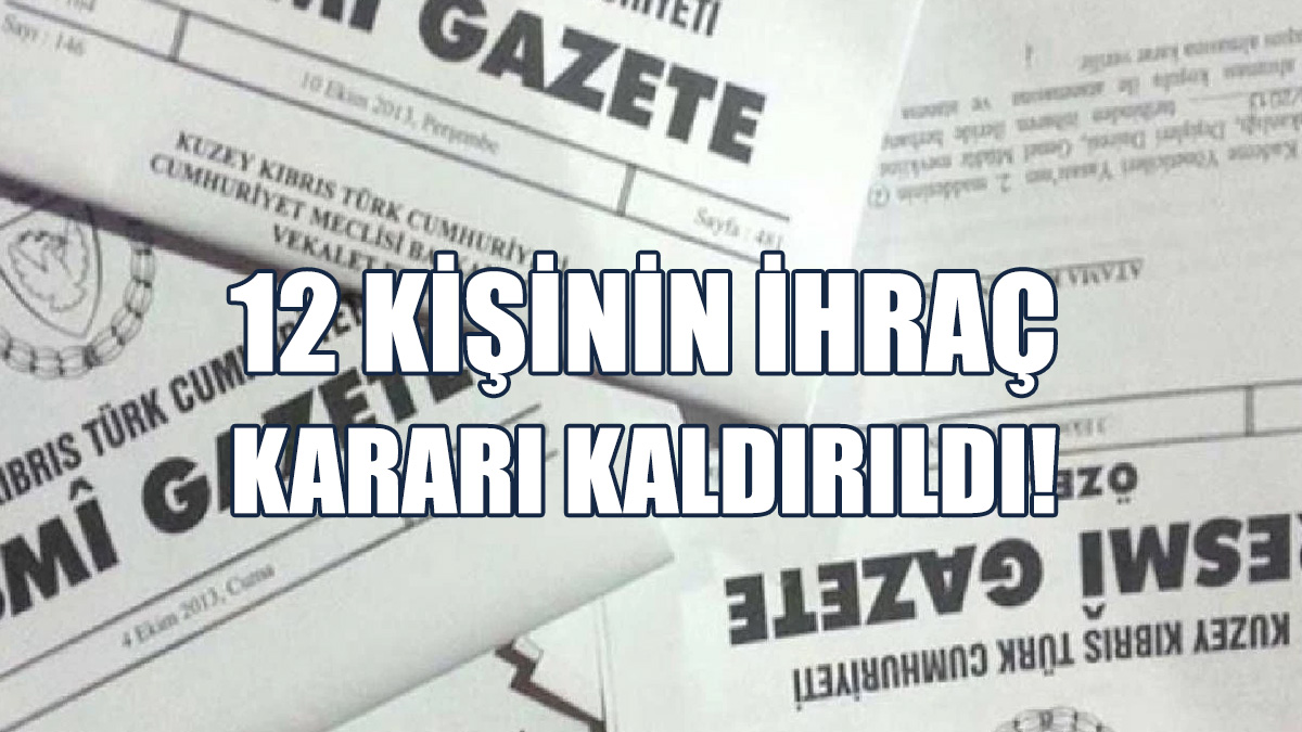Karar Resmi Gazete'de Yayımlandı