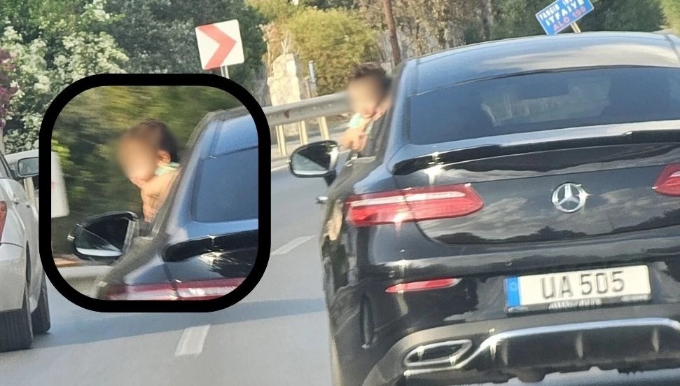Çocuğun camdan sarktığı aracın sürücüsüne okkalı ceza!