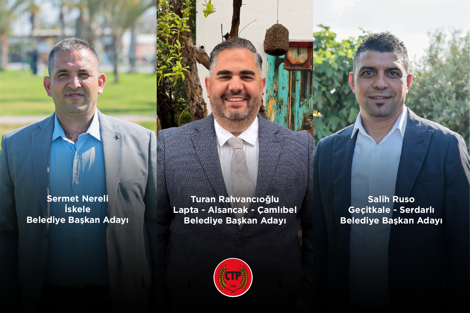 CTP, İskele, Lapta ve Serdarlı’da belediye başkan adaylarını açıkladı