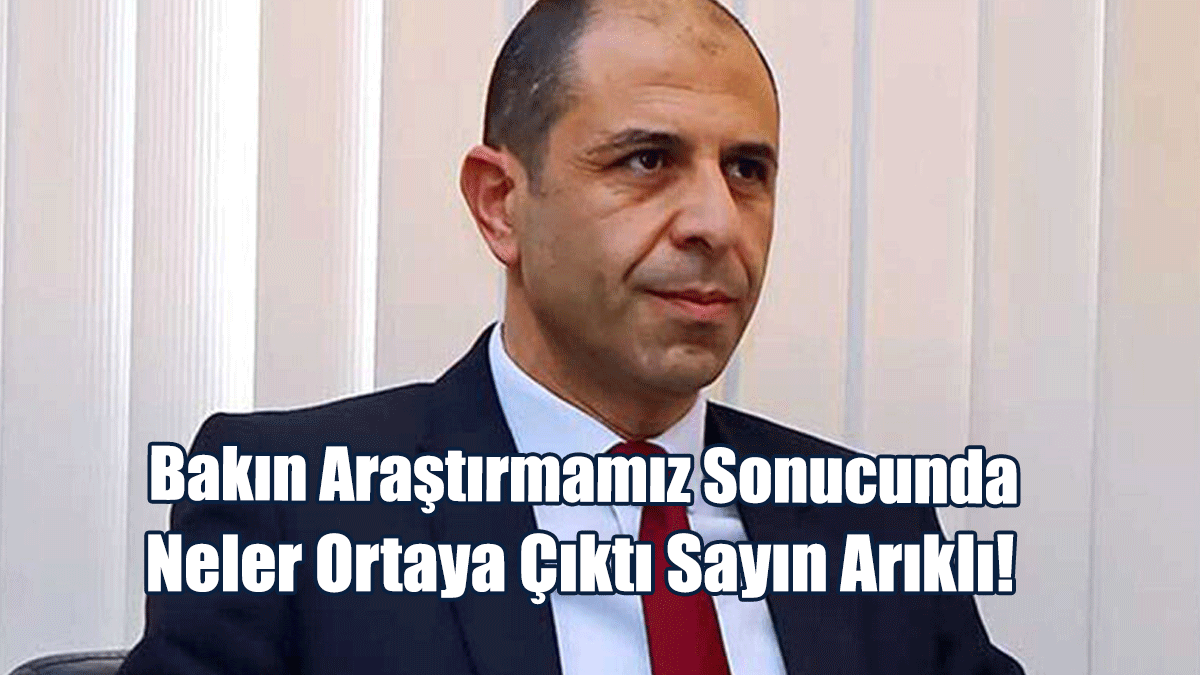 Özersay: Arıklı, Milletvekili Maaşından Yapılan Vergi Kesintisi Haricinde Başka Vergi Ödememiş!