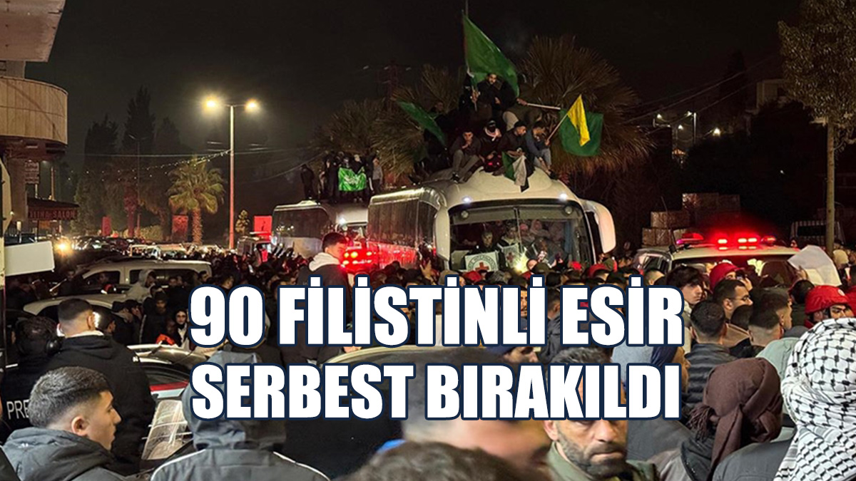 Gazze'de Ateşkes Kapsamında 90 Filistinli Esir Serbest Bırakıldı