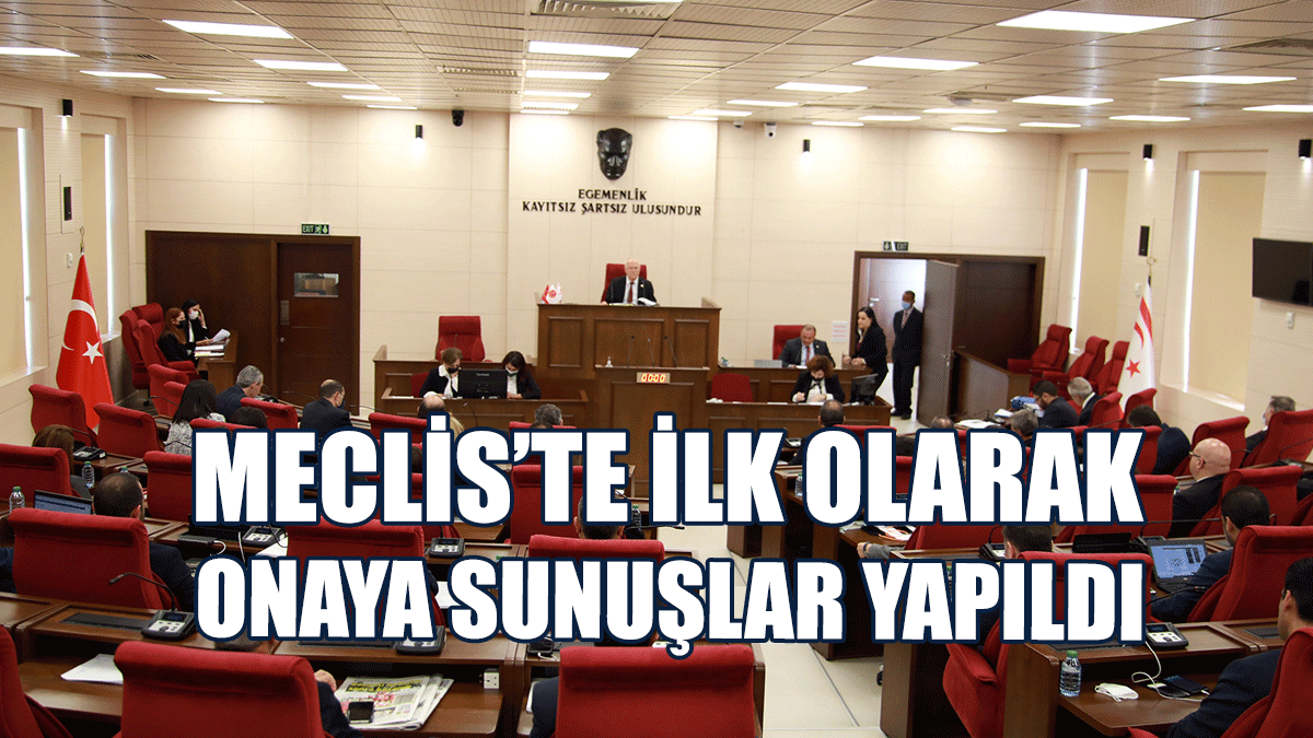 Meclis’te İlk Olarak Onaya Sunuşlar Yapıldı
