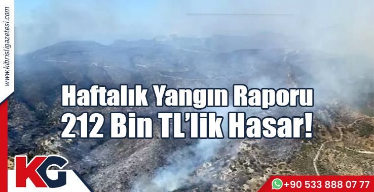 Haftalık Yangın Raporu. 212 Bin TL’lik Hasar!