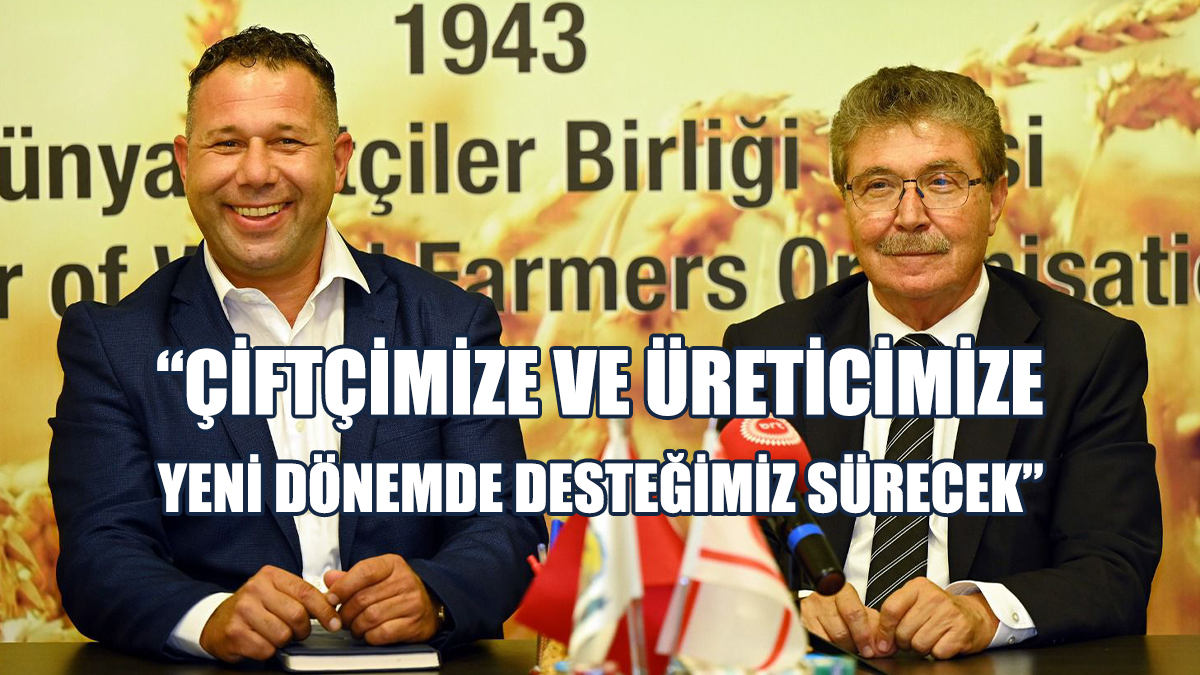 Başbakan Ünal Üstel, Kıbrıs Türk Çiftçiler Birliği'ni Ziyaret Etti