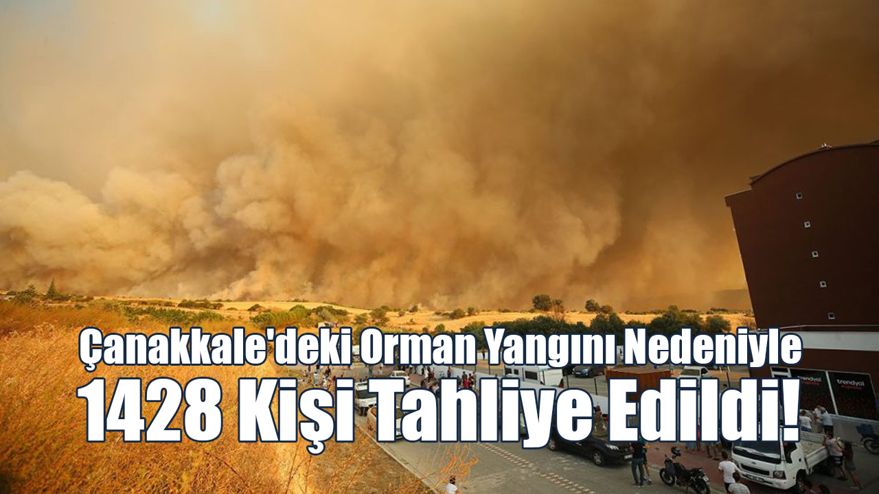 Çanakkale'deki Orman Yangını Nedeniyle 1428 Kişi Tahliye Edildi