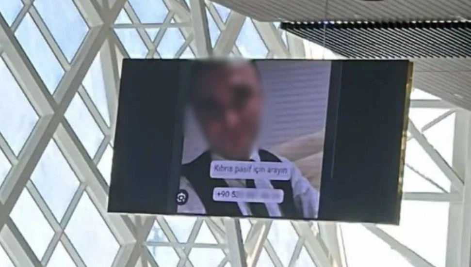 Ercan’daki dijital reklam panoları hacklendi mi?