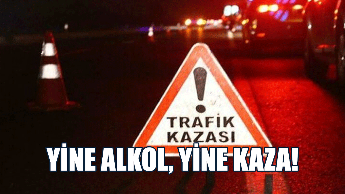 Alkollü İçki Tesiri Altındaki Sürücü Kaza Yaptı!