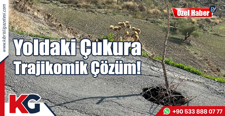 Yoldaki Çukura Trajikomik Çözüm!