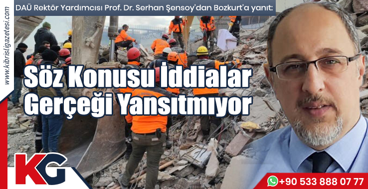 Şensoy: Söz Konusu İddialar Gerçeği Yansıtmıyor