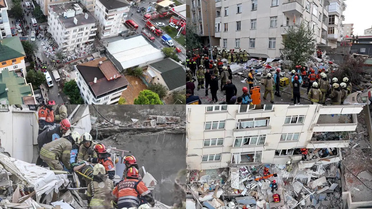 Maltepe'de 7 katlı binanın 3 katı çöktü: Can kaybı 2'ye yükseldi