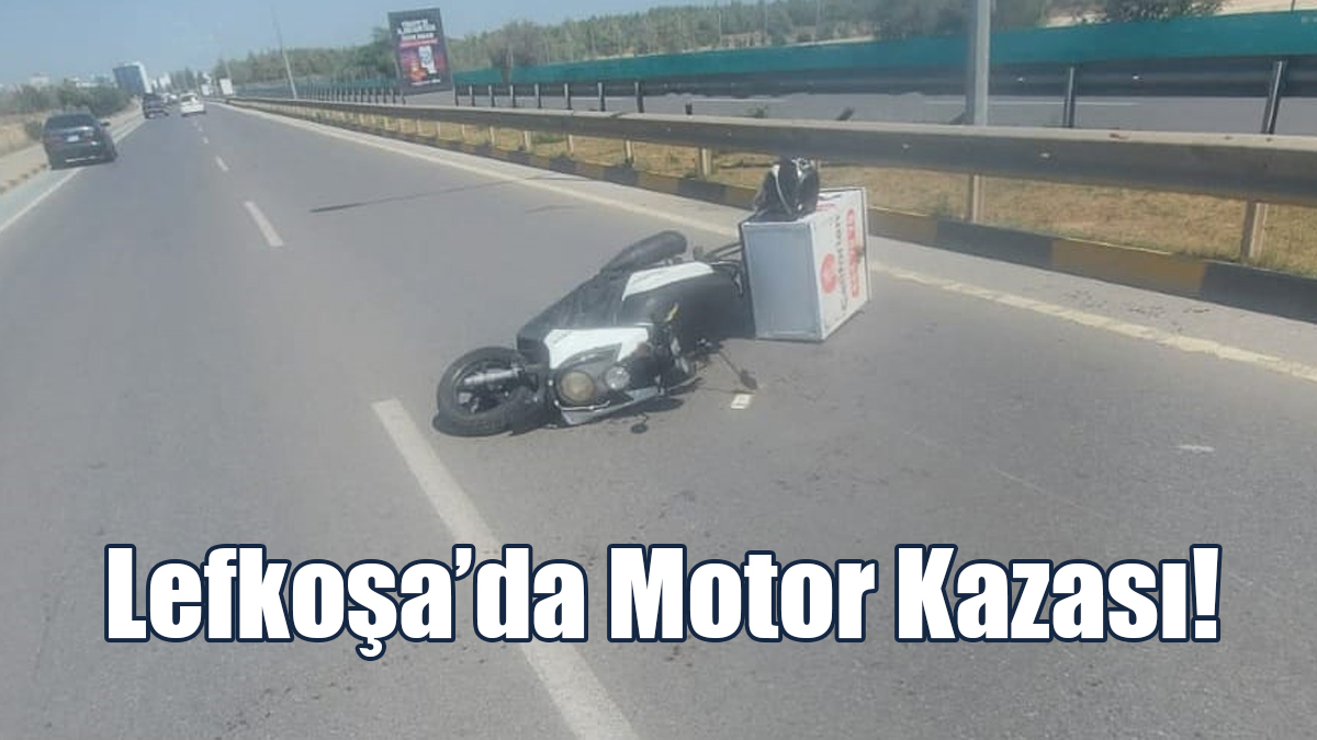 Lefkoşa’da Motor Kazası!