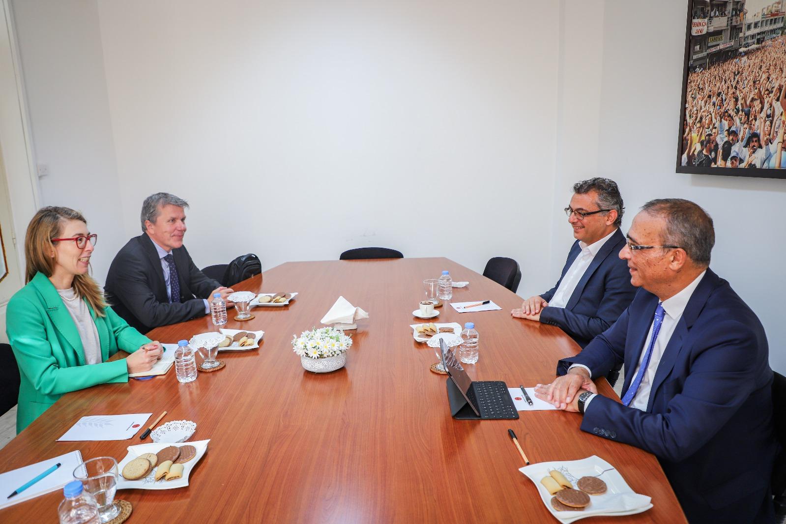 Erhürman, AB Yapısal Reform Destek Ofisi yetkililerini kabul etti