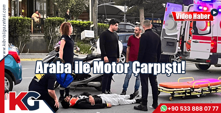 Araba ile Motor Çarpıştı!