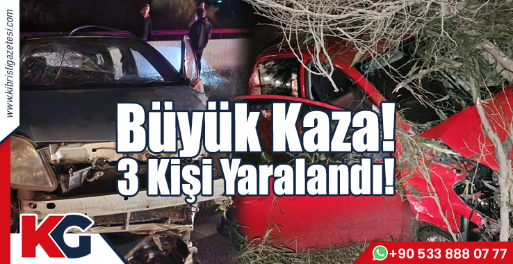 Büyük Kaza! 3 Kişi Yaralandı!