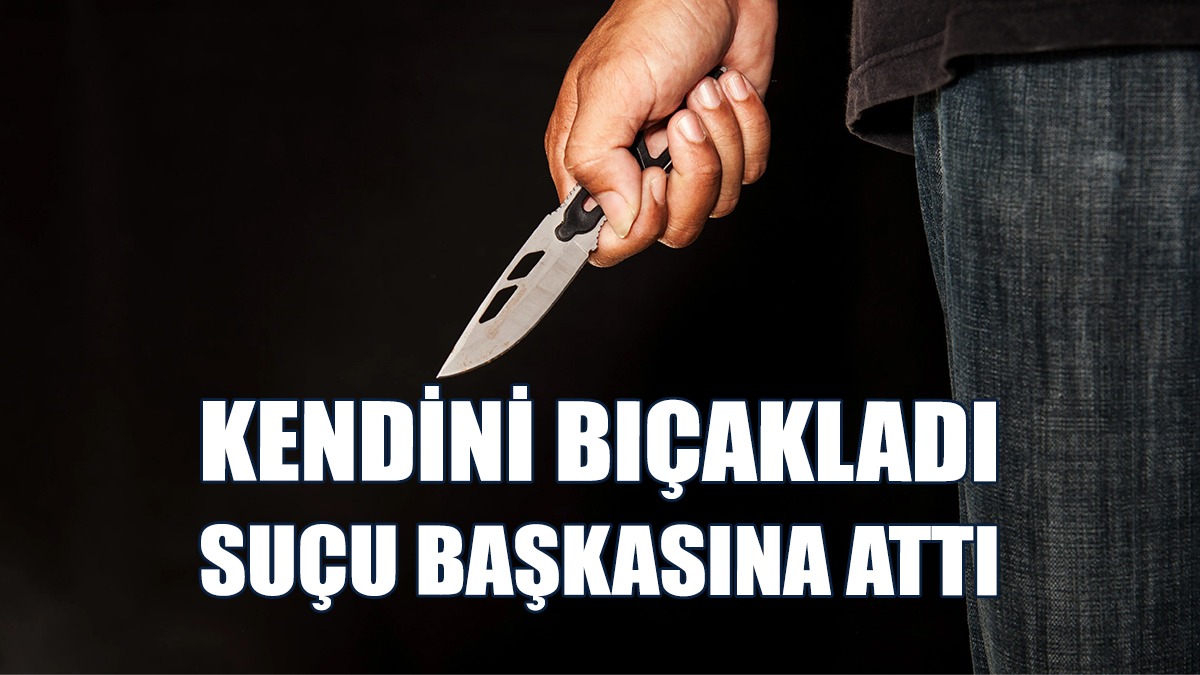 Kendini Yüzünden Ve Göğsünden Bıçakladı