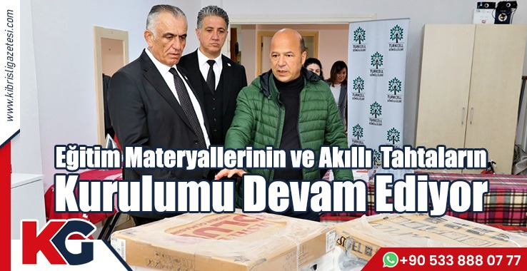 Eğitim Materyallerinin ve Akıllı Tahtaların Kurulumu Devam Ediyor