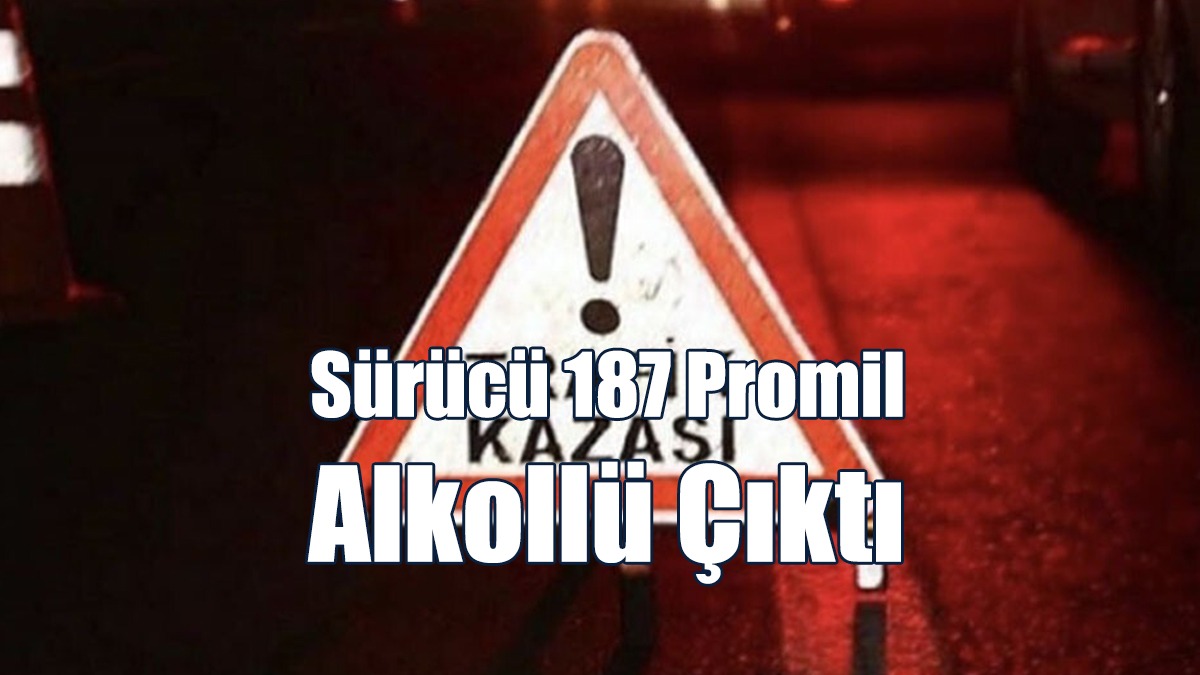 Sürücü 187 Promil Alkollü Çıktı