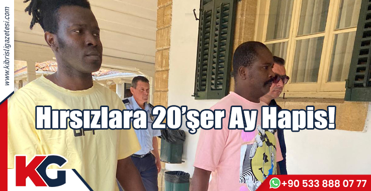 Hırsızlara 20’şer Ay Hapis!