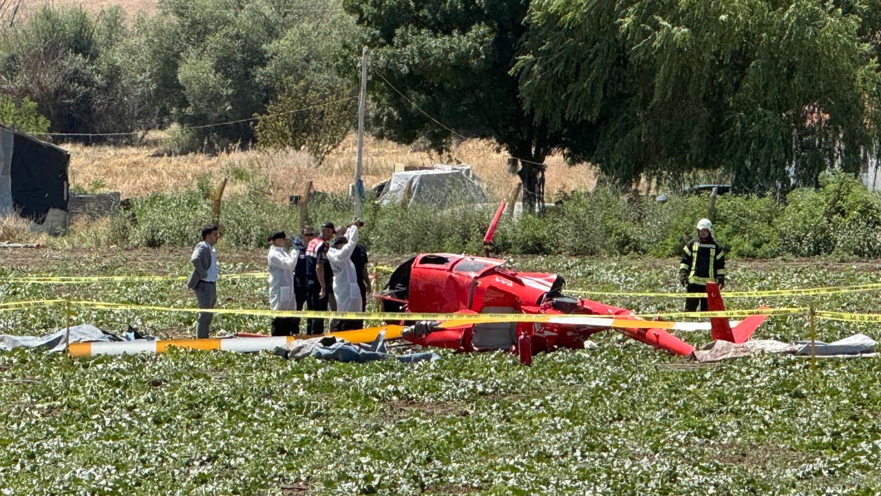 Ankara'da eğitim helikopteri düştü