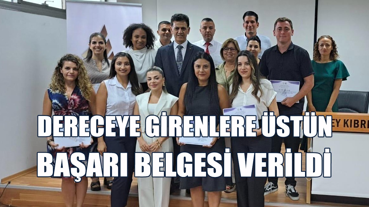 KHK Sınavlarında Dereceye Girenlere Üstün Başarı Belgesi Verildi