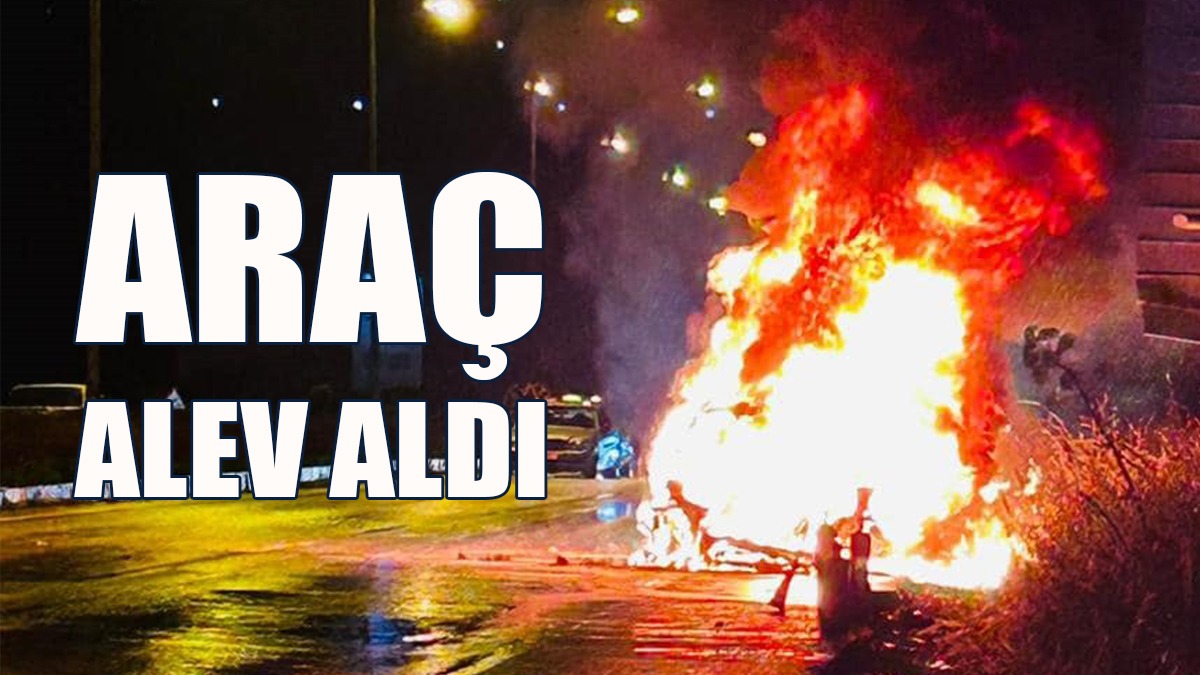 Girne - Lefkoşa Anayolunda Araç Yangını