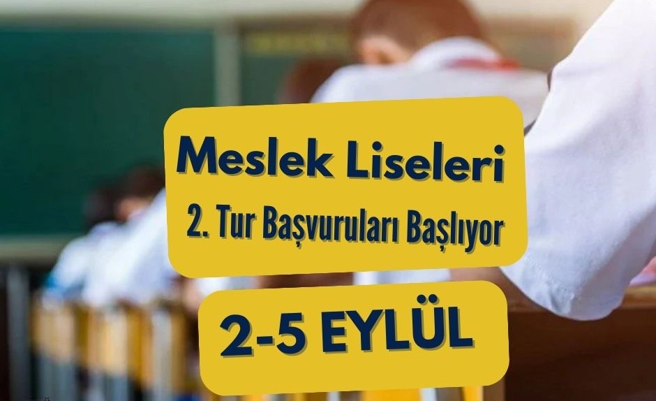 Meslek Liselerinin 9. Sınıflarına başvurmak için son tarih 2-5 Eylül