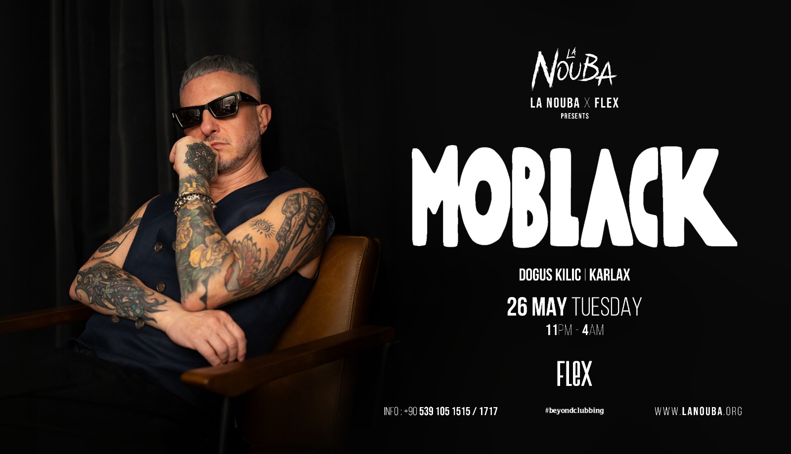 Afro House’un önde gelen isimlerinden MOBLACK bugün La Nouba sahnesinde!