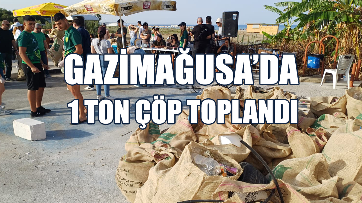 Gazimağusa’da Çöp Toplama Yarışında 1 Ton Çöp Toplandı