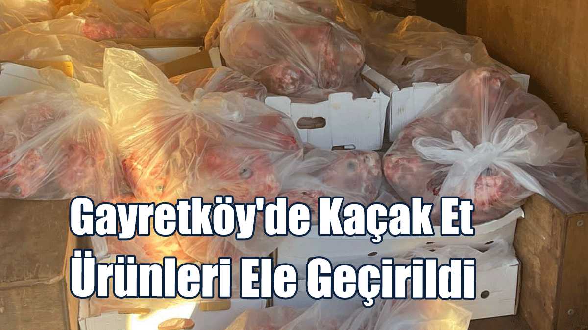 Gayretköy'de Kaçak Et Ürünleri Ele Geçirildi