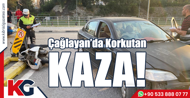 Çağlayan'da Korkutan Kaza