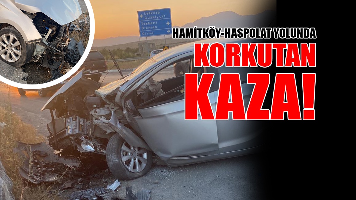 Hamitköy-Haspolat Yolunda Korkutan Kaza!