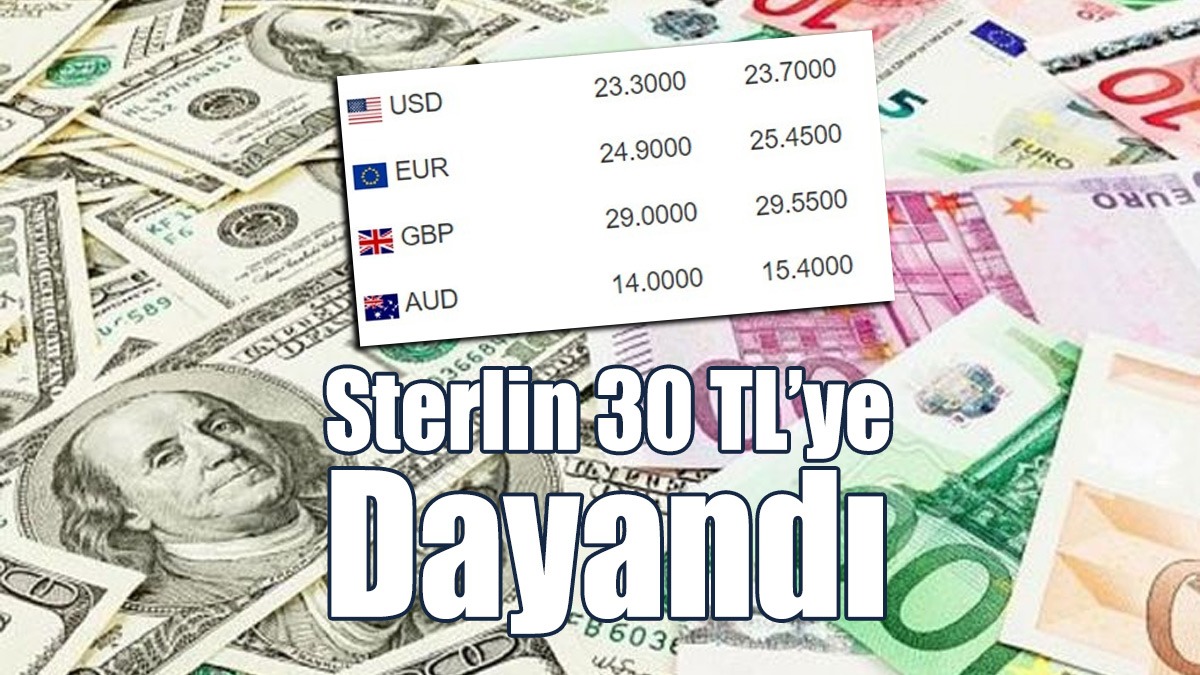 Sterlin 30 TL’ye Dayandı