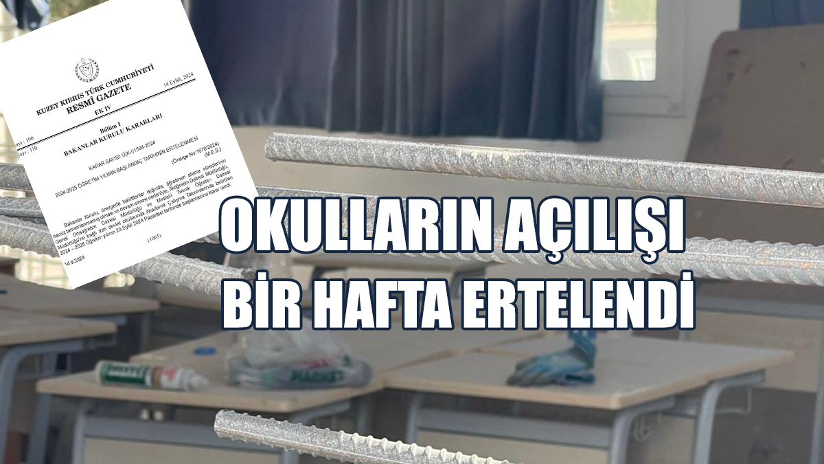 Bakanlar Kurulu, Okulların Açılışını 23 Eylül’e Erteledi