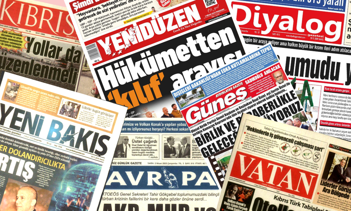 9 Kasım 2025 Pazar gazete manşetleri