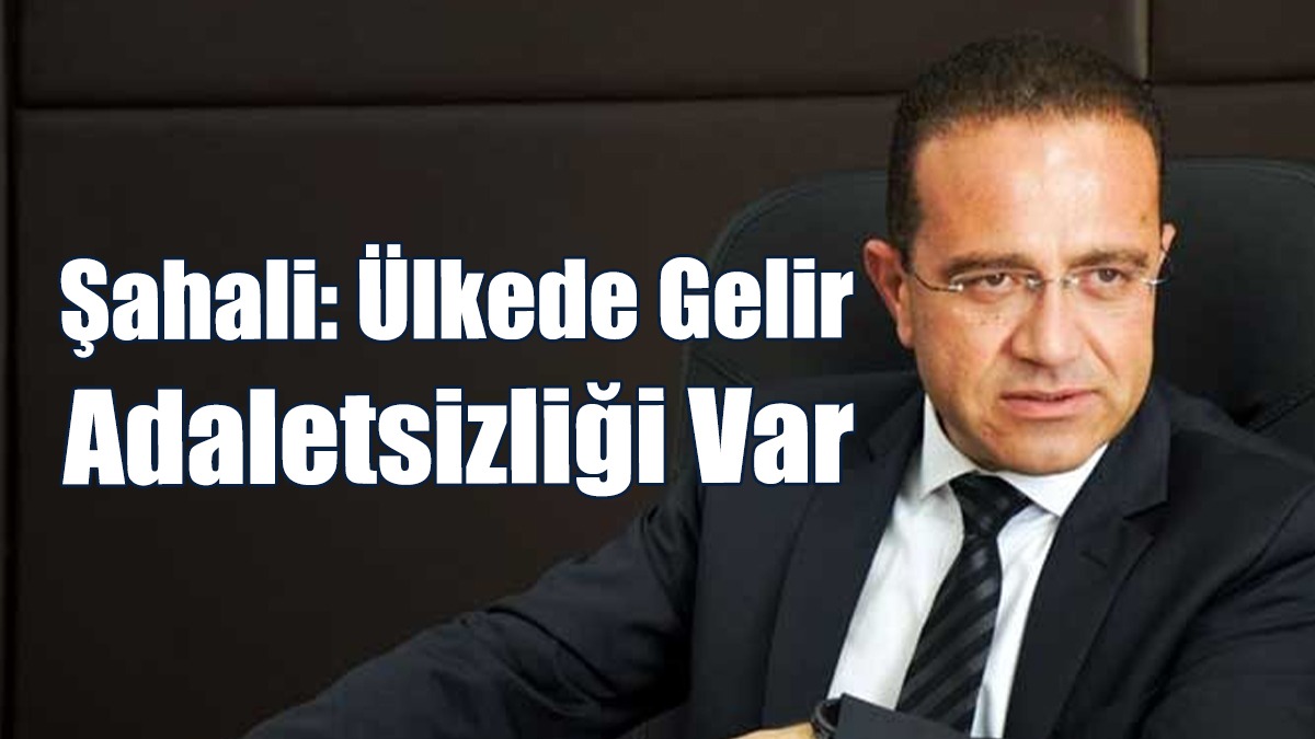 Şahali: Ülkede Gelir Adaletsizliği Var