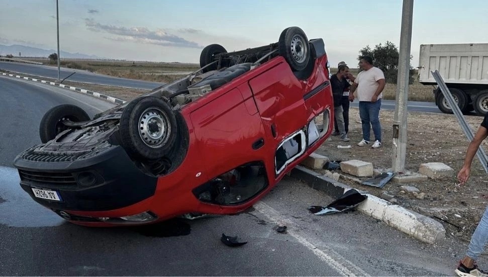 Dörtyol kavşağında korkutan kaza