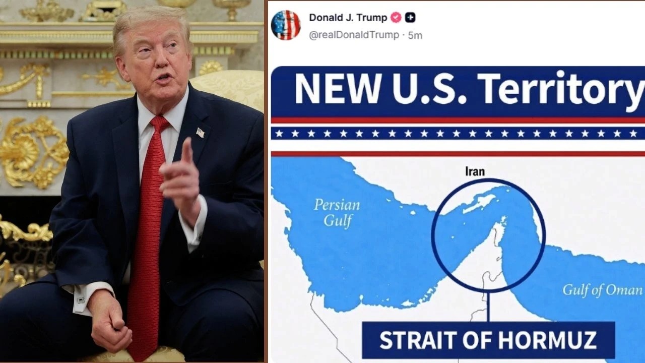 Trump'tan tartışmalı Hürmüz haritası: ABD toprağı gibi gösterdi