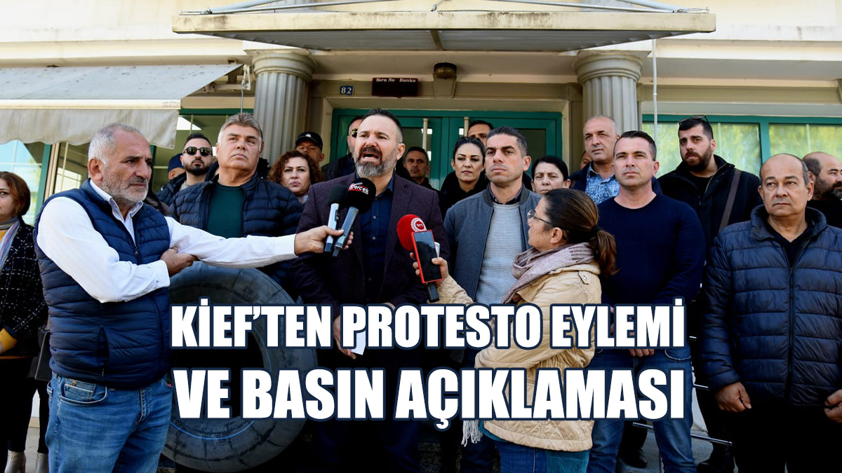 Kıbrıs İşçi Ve Emekçi Sendikaları Federasyonu'ndan Çalışma Bakanlığı'nda Eylem