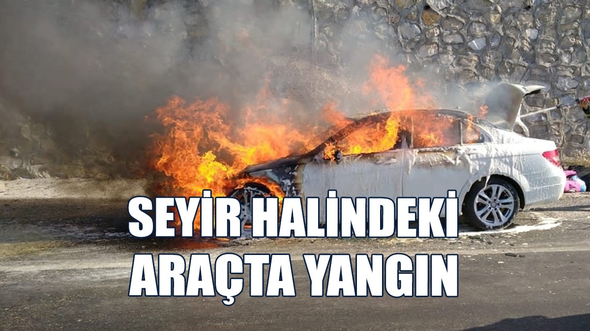 Lefkoşa-Gazimağusa Anayolunda Araç Yangını...