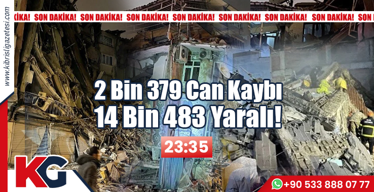 2 Bin 379 Can Kaybı, 14 Bin 379 Yaralı!