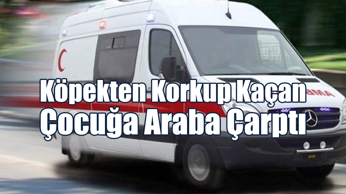 Köpekten Korkup Kaçan Çocuğa Araba Çarptı