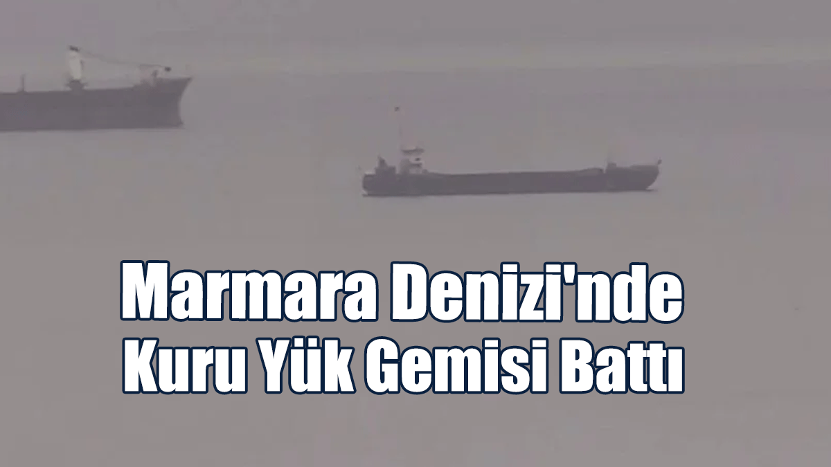 Marmara Denizi'nde Kuru Yük Gemisi Battı