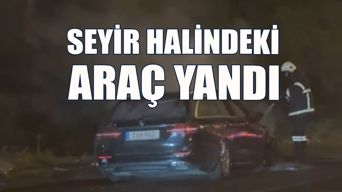 Girne - Lefkoşa Anayolunda Araç Yangını!