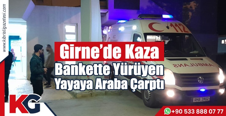 Bankette Yürüyen Yayaya Araba Çarptı