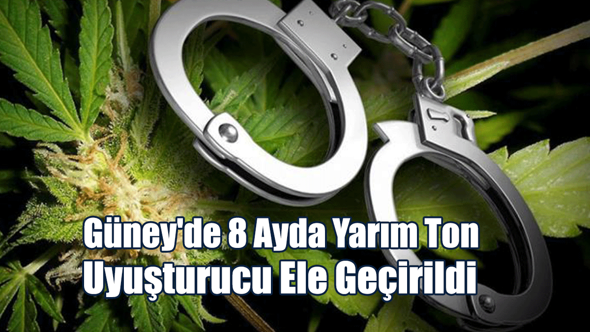 Güney'de 8 Ayda Yarım Ton Uyuşturucu Ele Geçirildi